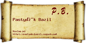 Pastyák Bazil névjegykártya